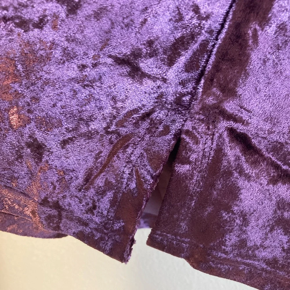 Free People All Night Velvet Tunic in Fig Jam (Size S)